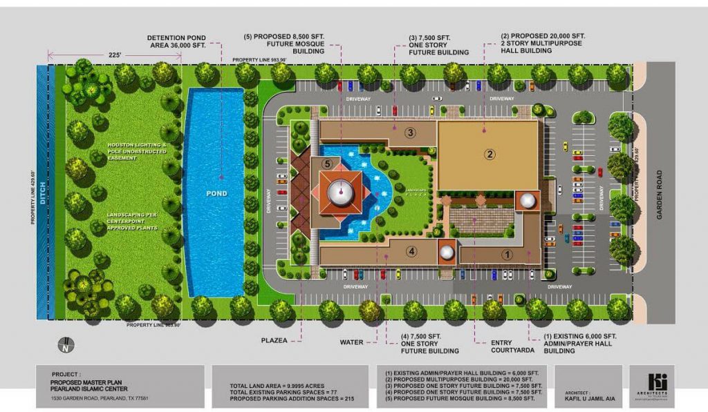 Pearland Islamic Center Site Plan . TX